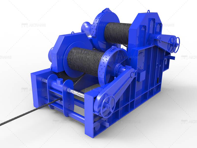 waterfall style deck winch