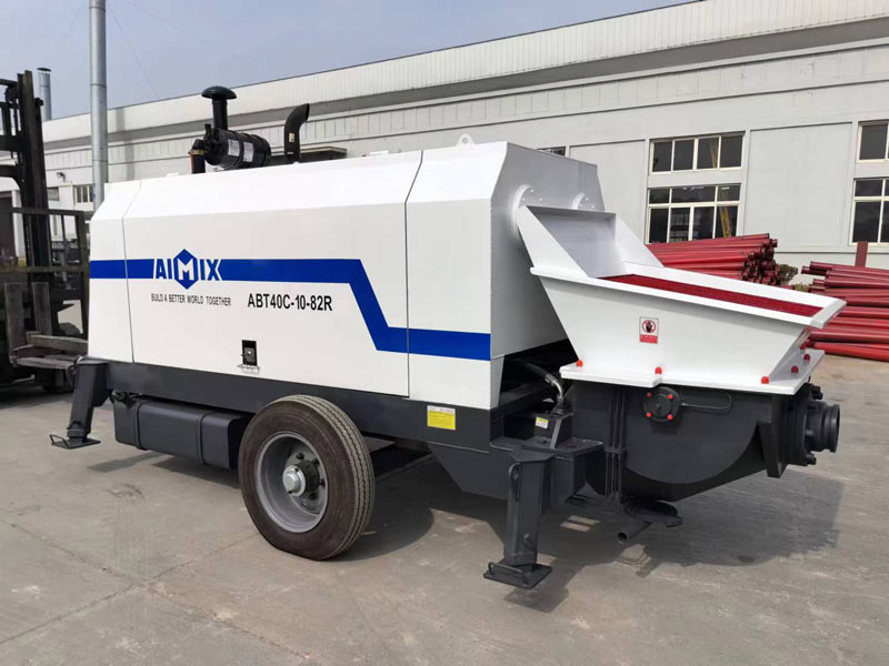 Concrete Trailer Pump in the Factory