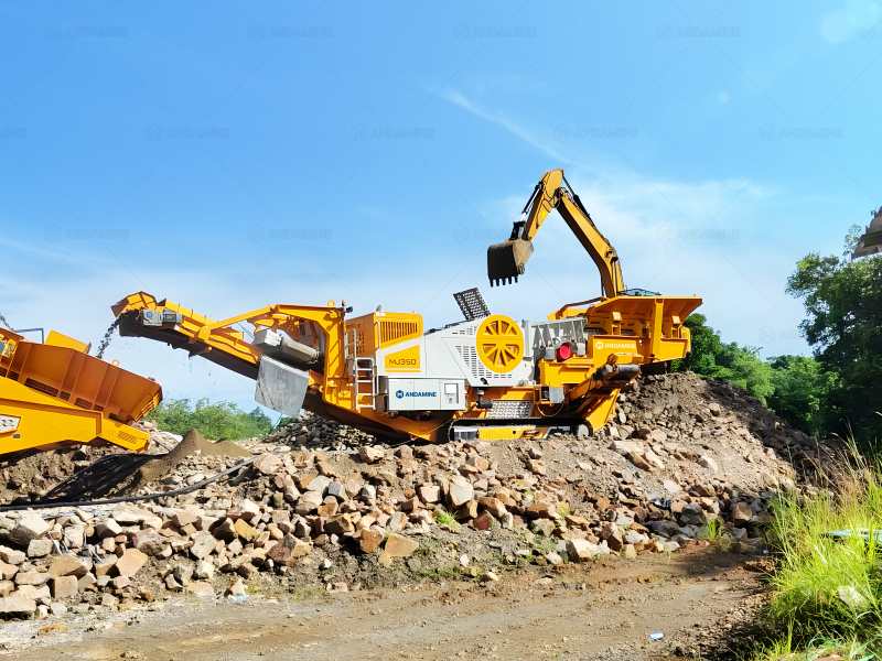 concrete waste crushing machine